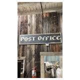 Wooden sign Post office