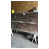 Two piece 9 drawer cabinet