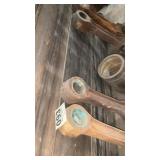 Four marine connecting rods and one piston