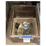 Wooden transport box with wooden crate and