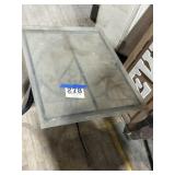 Glass top middle base table