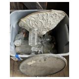 Ball mason jar, wine, goblets tote lot