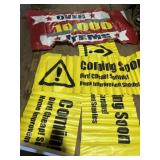 Coming soon surplus store vinyl sign lot