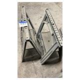 Folding plastic sawhorses