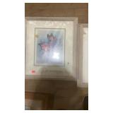 Four butterfly prints