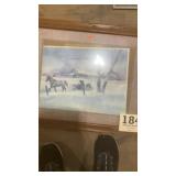 Horse and sleigh print