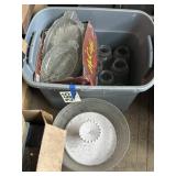 Jars and dishes, tote lot