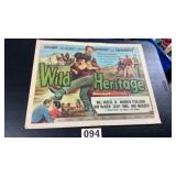 Vintage 1958 movie poster from the movie wild