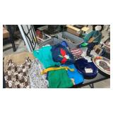 Miscellaneous lot of items, old burlap, old
