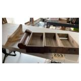 Old sewing machine, boxes, eight pan window,