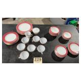 Vintage 1950s 43 pieces of Pyrex pink flamingo