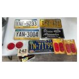 License plates and truck reflectors lot