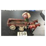 Vintage cast-iron horse drone toy