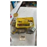 Carrying tote with screws, hardware and more