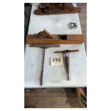 Vintage Hand Augers & Block plane