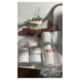 Roller Skate wheels and rolls of paper