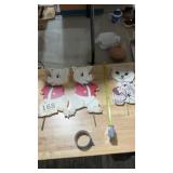 Wooden yard decorations