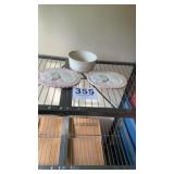 Pfaltzgraft Rose pattern kitty bowl, and wall