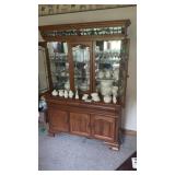 Two piece China cabinet contents not included