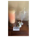 Miscellaneous household with large candle