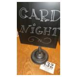 Card night sign