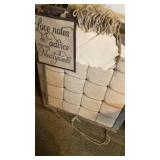 Burlap advice, sign