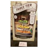 Three tier serveware stand