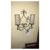 Pair of candle wall sconces