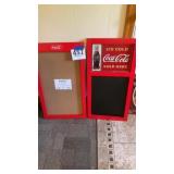 Coca-Cola chalkboard and calendar frame