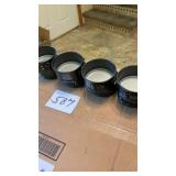 Eight small spring form pans