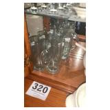Six large glass Pilsner mugs