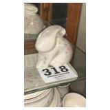 Pfaltzgraf rose pattern. Bunny, rabbit bank.