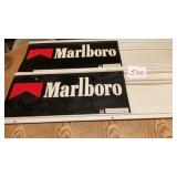 Two double sided Marlboro sign holders