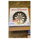 Magnetic bottle, cap dartboard
