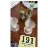 Two vintage with oil, lanterns, and vases