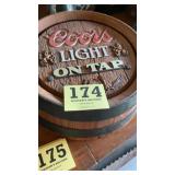 Coors light on top advertising plastic