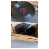 Box lot of vinyl records, all sizes