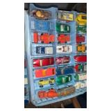 Double-decker vintage matchbox cars, and trucks
