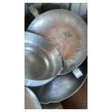 Hammered of aluminum metal ware