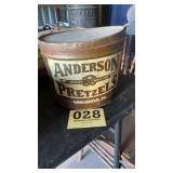 Anderson Pretzel Tin Lancaster PA