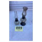 Two small kerosene lamps