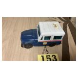 Vintage metal United States mail delivery vehicle