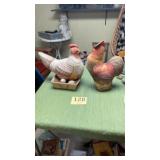 Fabric Rooster and hen