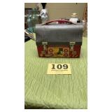 Vintage Thermos brand Tin litho Lunch box no