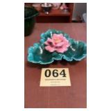 Beautiful McCoy rose petal candy dish