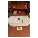 Wicker tissue box and storage bin