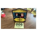 Punch and Judy cast iron bank