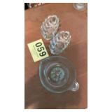 2 glass corn cob holders or use for whatever and