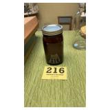Amber Ball Wide mouth quart jar
