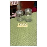 Hazel Atlas & Ball Ideal Bale-top pint jars